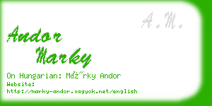 andor marky business card